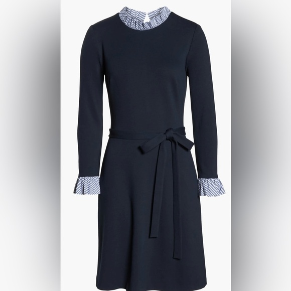 Long Sleeve Ruffle Detail Shirtdress - Picture 3 of 7